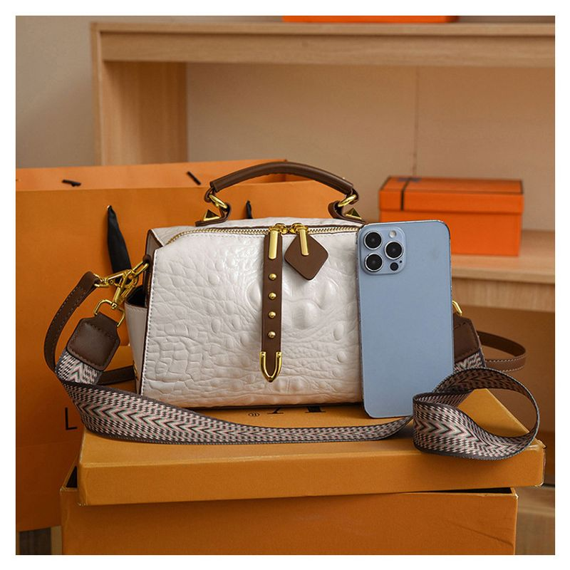 Mode Kokodil Muste Flut 2023 Neue Hohe Kapazität Tagbae Kleine Quadatische Tasche Vielseitig Beitband Eine_voghion.com