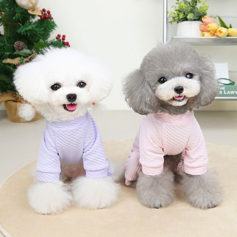 Pet clothing, autumn and four legged teddy dog pet clothes, winter 22 bubble bear home clothes_voghion.com