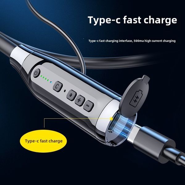 Casque Bluetooth sans fil, quatre haut-parleurs, trois effets sonores, suspendu au cou, jeu, sport, casque Bluetooth intra-auriculaire_voghion.com