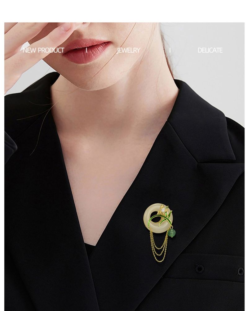 Spilla Femminilità Imitazione Calcedonio Corpetto Design Senso Spilla Nappa Cheongsam Accessori_voghion.com