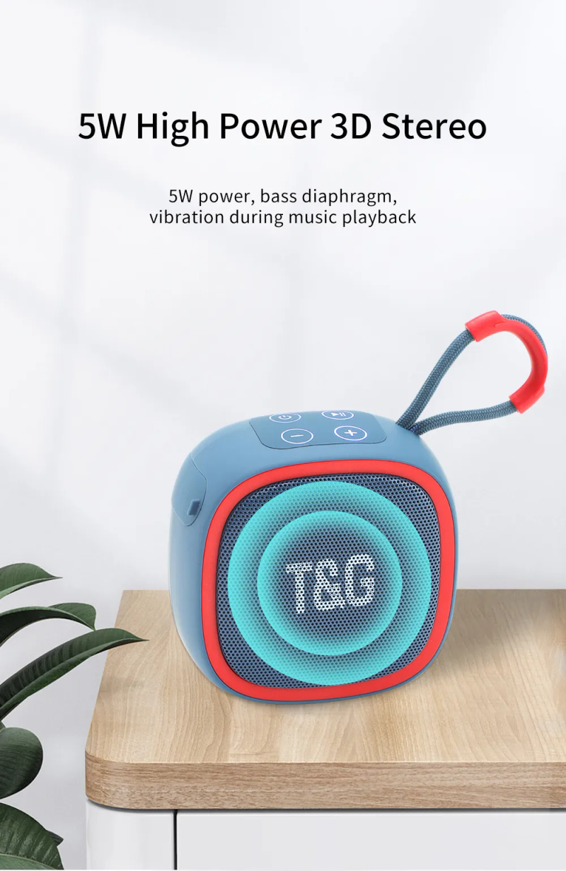 TG659 Mini Trådlös Kraftfull Bluetooth-högtalare TWS Bluetooth 5.3 Ljudbox HIFI-högtalarstöd TF-kortradio_voghion.com