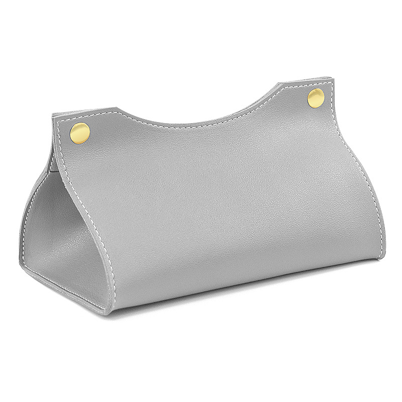 Leather tissue box, desktop tissue paper storage, toilet, kitchen, leather drawer_voghion.com