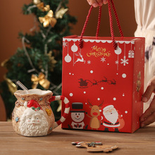 Creatieve kerst keramische beker met deksellepel mok met grote capaciteit Cartoon Kerstman cadeau Waterbeker studentencadeau_voghion.com