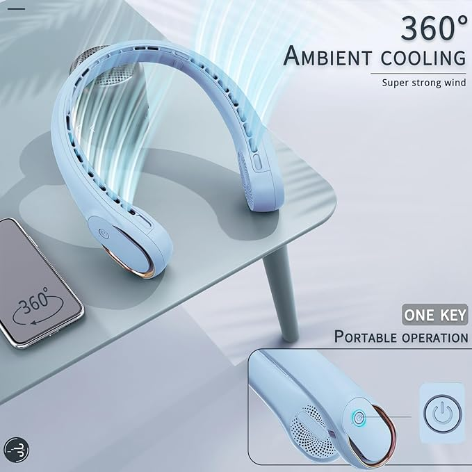 Ventilator za vrat, polnilni osebni ventilator z USB-jem_voghion.com
