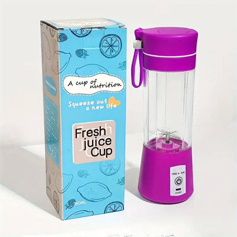 400 ml Smoothie-Mixer mit 6 Klingen, elektrischer Mini-Entsafter, multifunktionaler Gemüse-Entsafter-Mixer für Zuhause, Büro und unterwegs_voghion.com