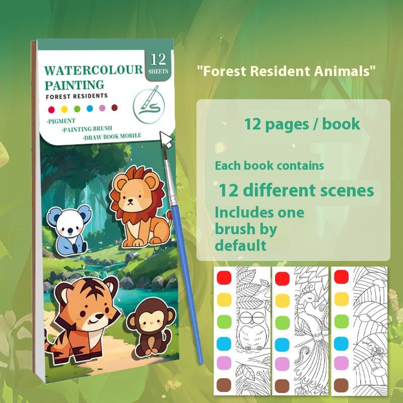Kids Coloring Book With 4 Fun Themes - Space Adventure, Princess, Forest Animals & Unicorn, Perfect For Toddlers & Preschoolers, Non-Toxic Paper_voghion.com