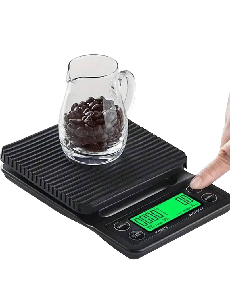 Bilancia da caffè multifunzionale, conversione unità con un clic, bilancia da cucina digitale ad alta precisione da 6,61 LB/0,1 G - Bilancia da caffè, misurazione G, Lb, Ml e Oz, adatta per viaggi in camper, articoli essenziali per appartamenti e dormitori universitari - La confezione non include le batterie_voghion.com