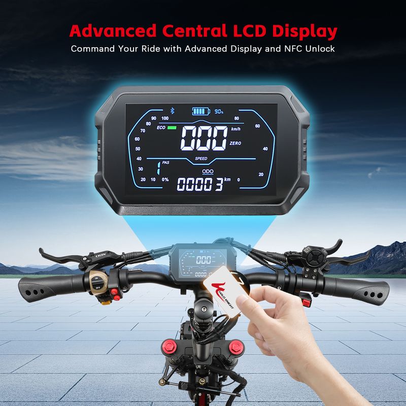 Halo Knight T107 Pro Elektryczny skuter 11 cali Opona terenowa 3000 W*2 Podwójny silnik 60 V 38,4 Ah Akumulator Maksymalny zasięg 80 km_voghion.com