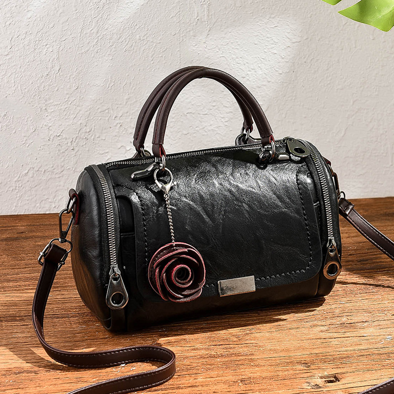 Borsa con ciondolo nuovi fiori Borsa da donna moda Boston borsa a tracolla singola borsa a tracolla da donna PU_voghion.com