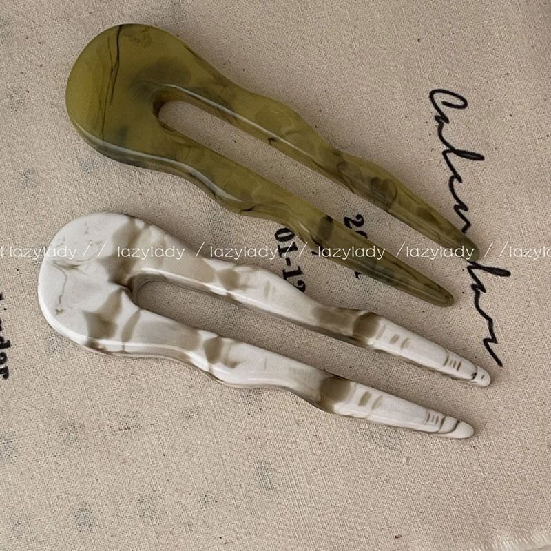 Short hairpin is suitable for women's hair accessories with small hair volume and texture retro thickened updo_voghion.com