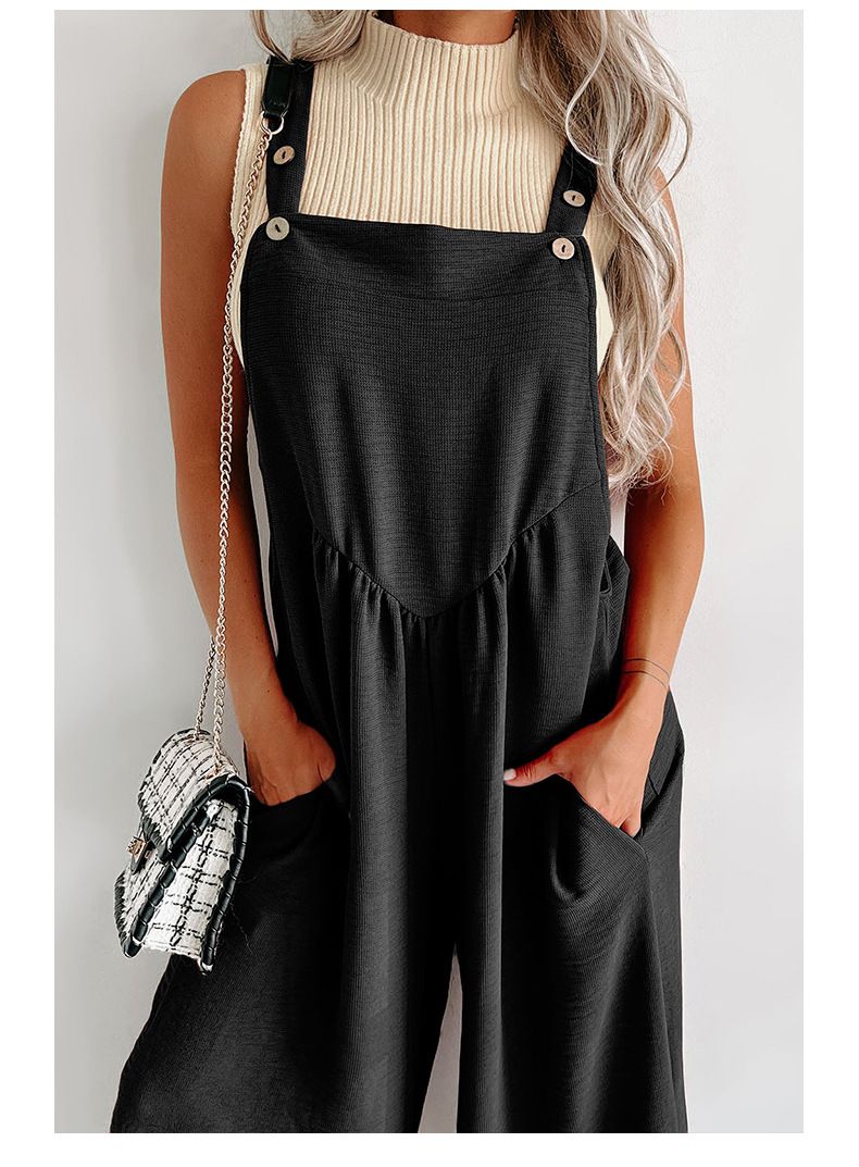 Shiying Women's Fashion Versatile One piece Pants Spring New Collection Solid Color Wide Leg jumpsuit for Women_voghion.com