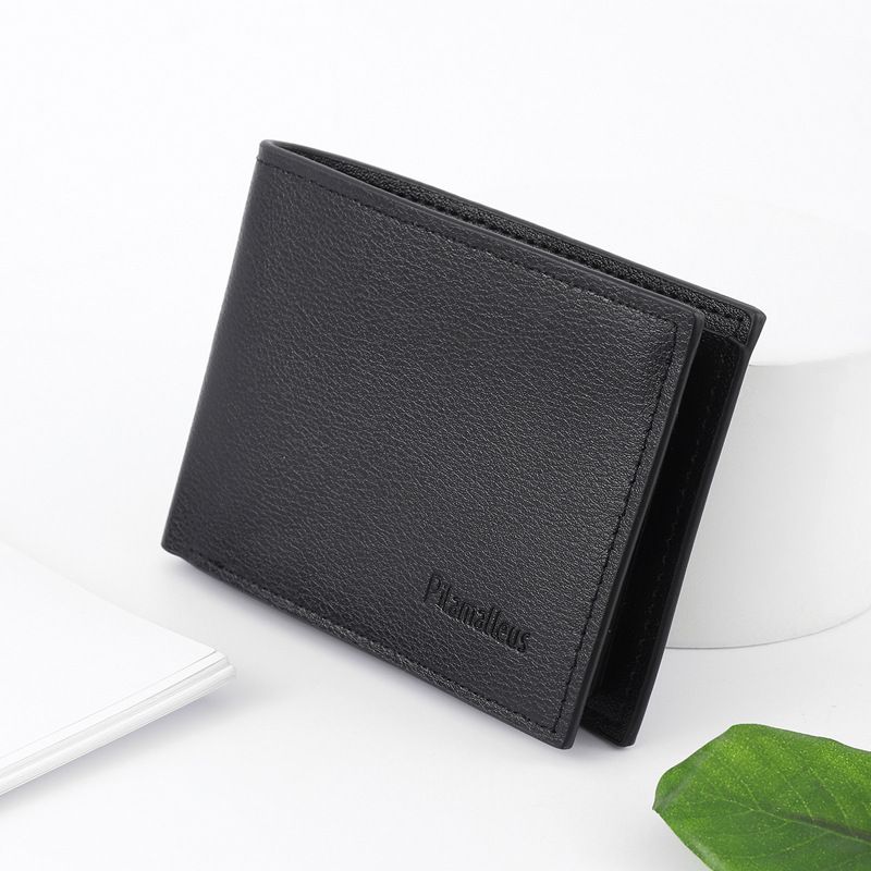 2024 Neue Herren Multi-Card Slot Faltbare PU Multifunktionale Brieftasche Schwarz_voghion.com