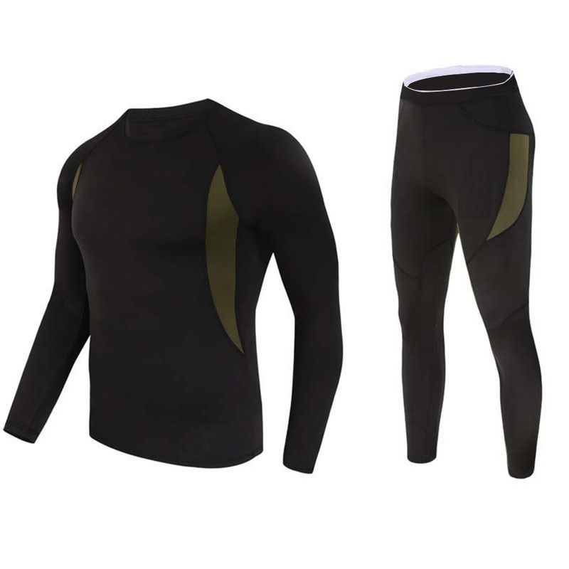LazyZoom, intimo termico da ciclismo per esterni, in pile tattico, ad asciugatura rapida, per fitness, modellante, funzionale, completo da allenamento per uomo_voghion.com