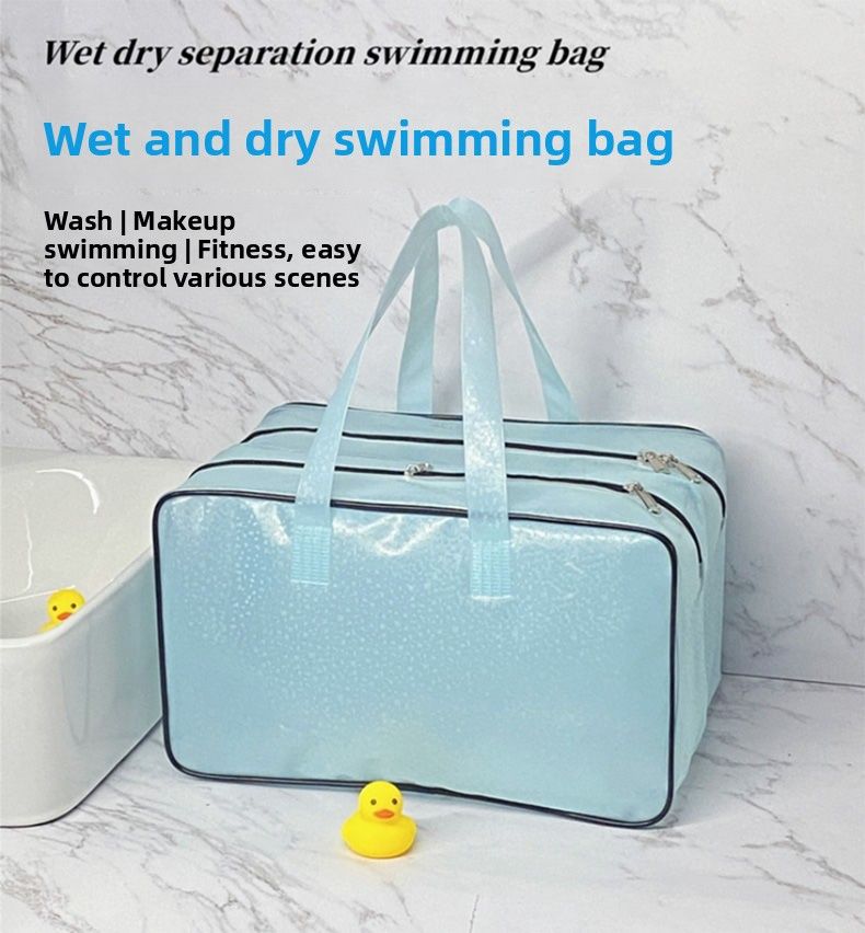 Dry Wet Separation Waterproof Bathing Fitness Swimming Wash Beach Bag Handheld Thickened Large Capacity New Model_voghion.com