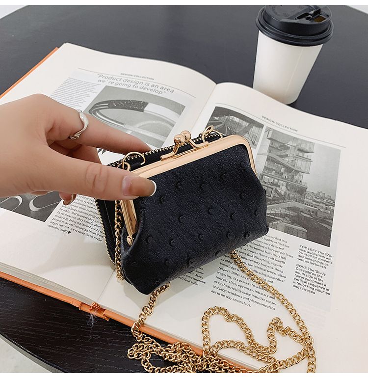 Torebka damska na jedno ramię, wzór strusia, mała torebka typu crossbody, tekstura popularna_voghion.com