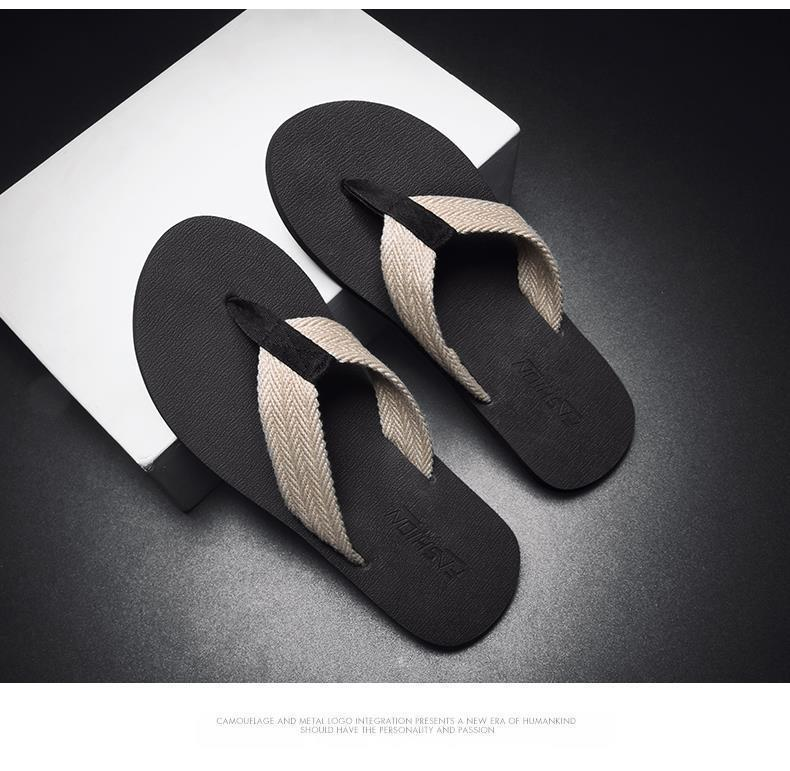 Men's Flip Flops – Soft EVA Slippers With Anti-Slip Sole For Beach/Gym (Black/Beige/Grey/Red)_voghion.com