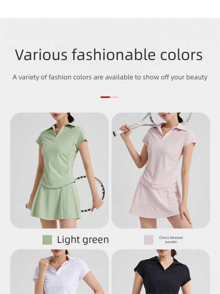 Yoga Wear New Tennis Lightweight Breathable Sports Set For Women Summer Anti-Exposure Waist-Slimming Fitness Pants Skirt_voghion.com