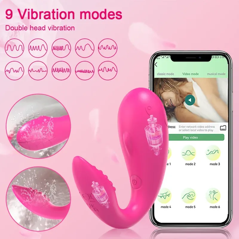 App-gesteuerter Vibrator für Frauen, Klitorisstimulator, G-Punkt-Stimulator, tragbares Liebes-Ei, vibrierendes Sexspielzeug für Erwachsene_voghion.com