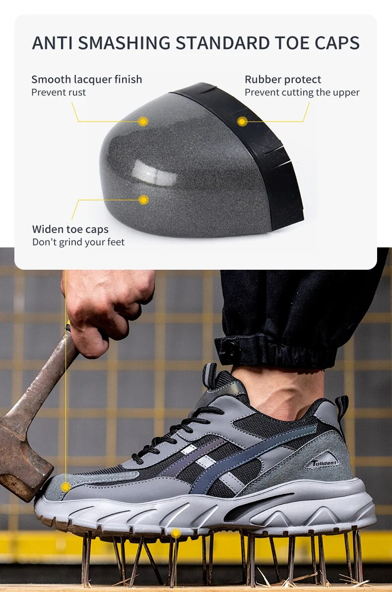 Arbeitssicherheitsschuhe Herrenstiefel Damen Stahlkappe Sportschuhe Pannensicher Crash Proof Leicht Verschleißfest Industrie_voghion.com