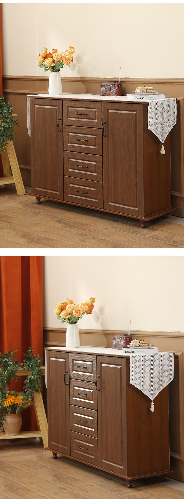 Nappe de table en dentelle légère, luxueuse et haut de gamme, pour table basse, meuble TV, anti-poussière, blanc_voghion.com