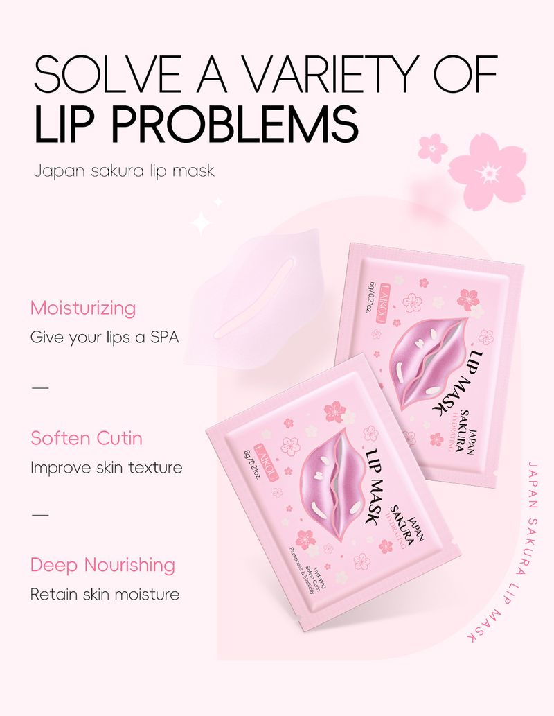 LAIKOU Sakura Lip Mask 6g Moisturizing And Hydrating Lip Cosmetics_voghion.com