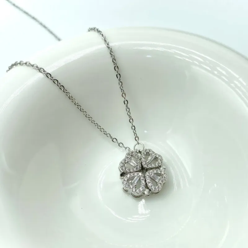 S925 Sterling Silber Liebeskette mit vierblättrigem Kleeblatt – Boutique-Handwerkskunst, Bestseller, Designer-Originalschmuck_voghion.com