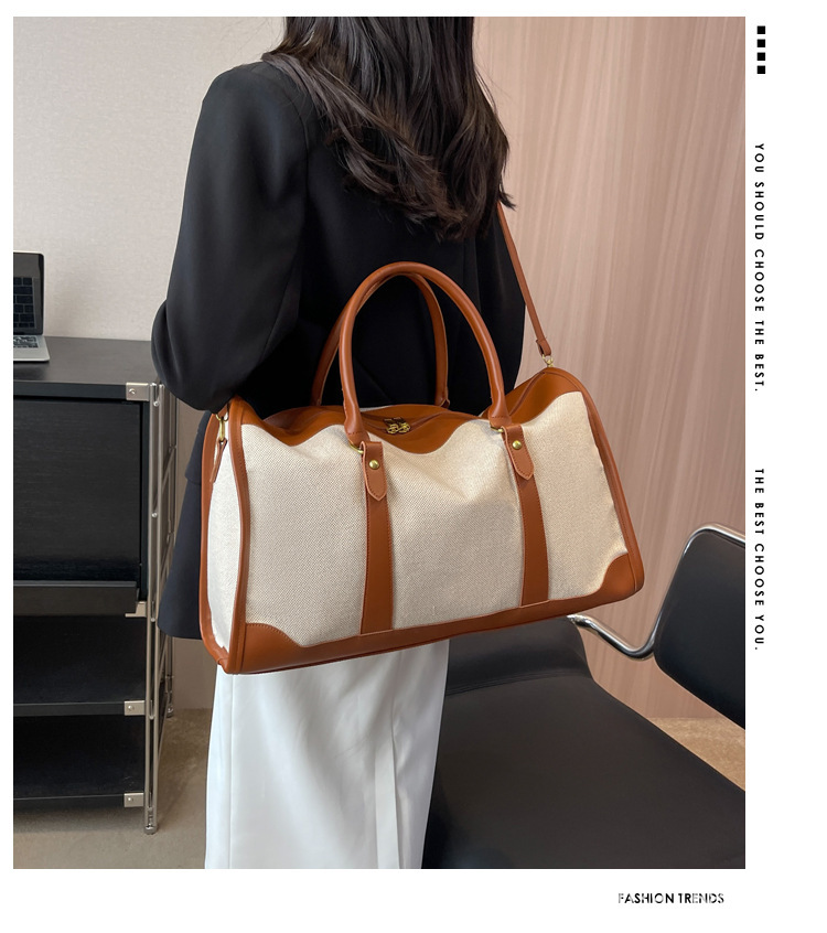 Borsa da viaggio per il tempo libero con grande capacità, borsa a tracolla singola trendy e versatile, pendolarismo a breve distanza, dimensione della borsa alla moda_voghion.com