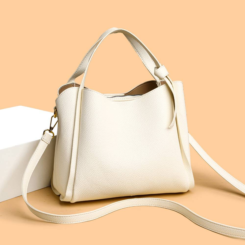 Borse a tracolla a secchiello versatili Borse a tracolla a tracolla a tracolla in pelle PU di design di lusso da donna Borsa a mano casual in tinta unita da donna_voghion.com