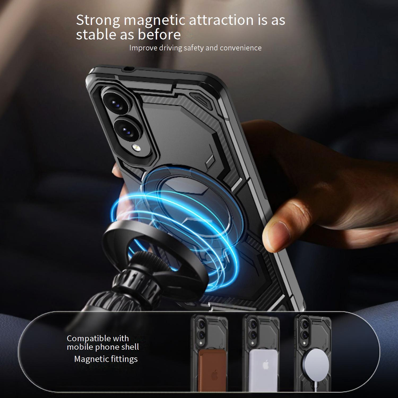 Phone Case & Covers Suitable For Samsung S25EDGE Thin Anti Fouling Mobile Phone Case Magnetic Bracket S24ULTRA Anti Fall Heat Dissipation Shell_voghion.com