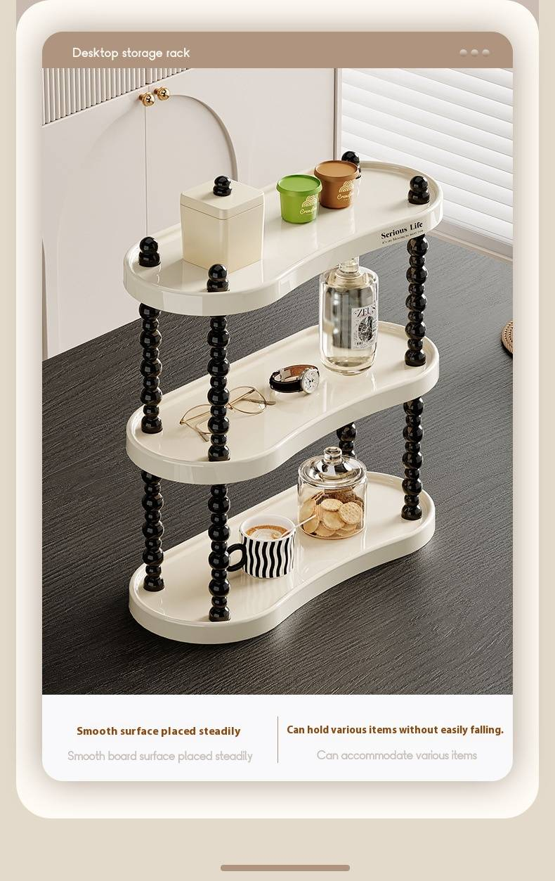 Multi-Functional Desktop Organizer – 2-Tier & 3-Tier Cup & Utensil Holder For Kitchen, Office, Bathroom (Round/Square/Wide, White)_voghion.com