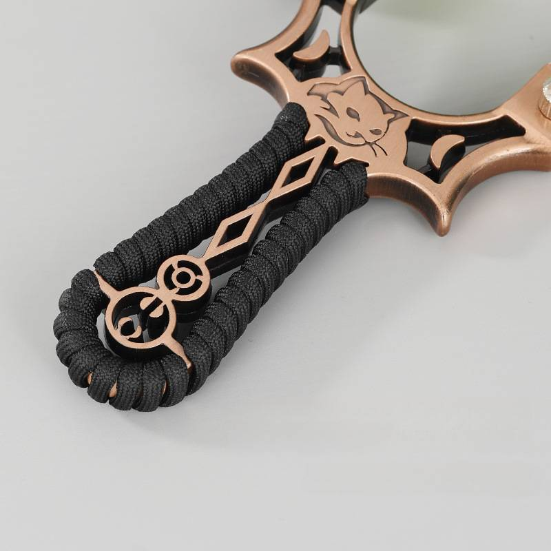 Fionda in lega di zinco, fionda con corda per gattini, 13*8,3*3 cm. Adatta per competizioni all'aperto, tiro a segno, caccia, pesca e giochi._voghion.com