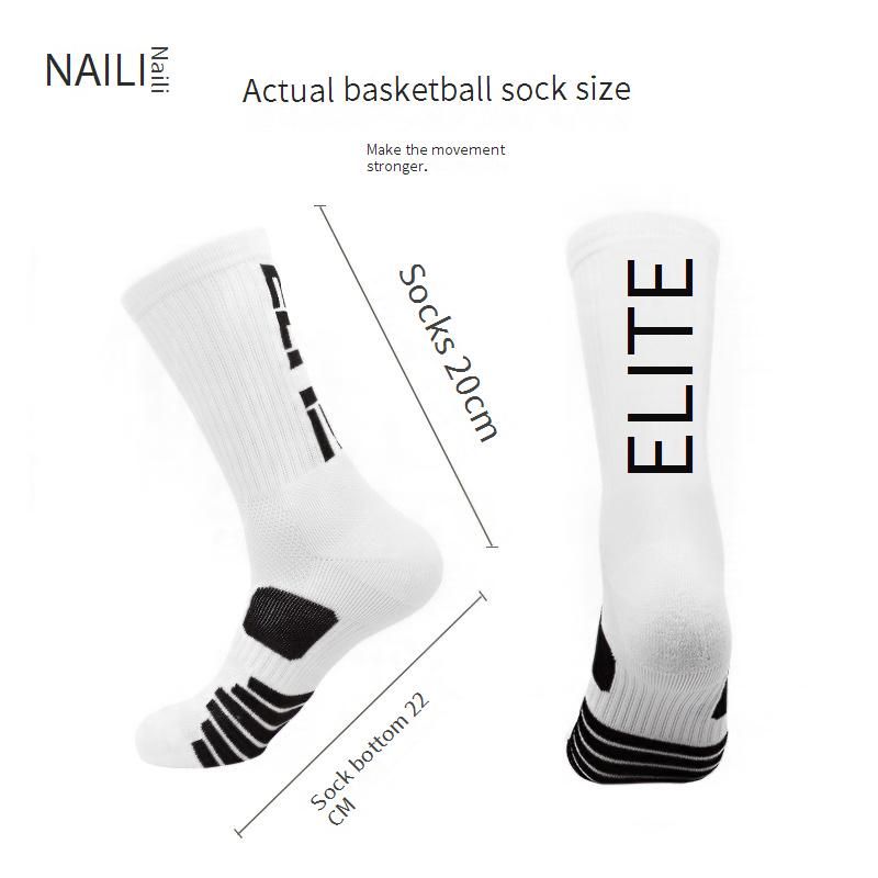 Elite Performance Basketball Socks For Men & Women - Moisture-Wicking, Anti-Slip, Cushioned With Terry Sole - Mid-Calf Athletic Socks For Running_voghion.com