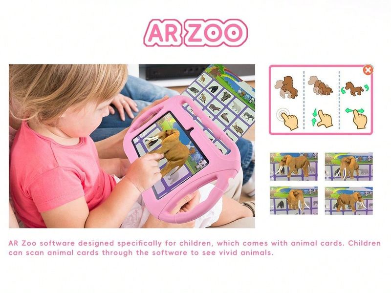 7 Inch Kids Tablet With Shockproof Case, MTK Quad-Core 1.5GHz, 16GB Storage, Android OS – Preloaded Educational Apps, Dual Camera, Bluetooth_voghion.com