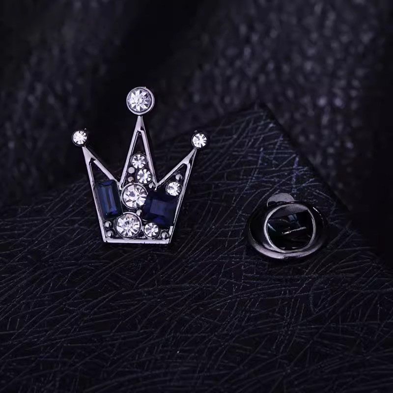 Spilla da colletto a corona, spilla da uomo, spilla da abito in cristallo, spilla da colletto con lo stesso logo Zhang Songwen, spilla da camicia estiva_voghion.com