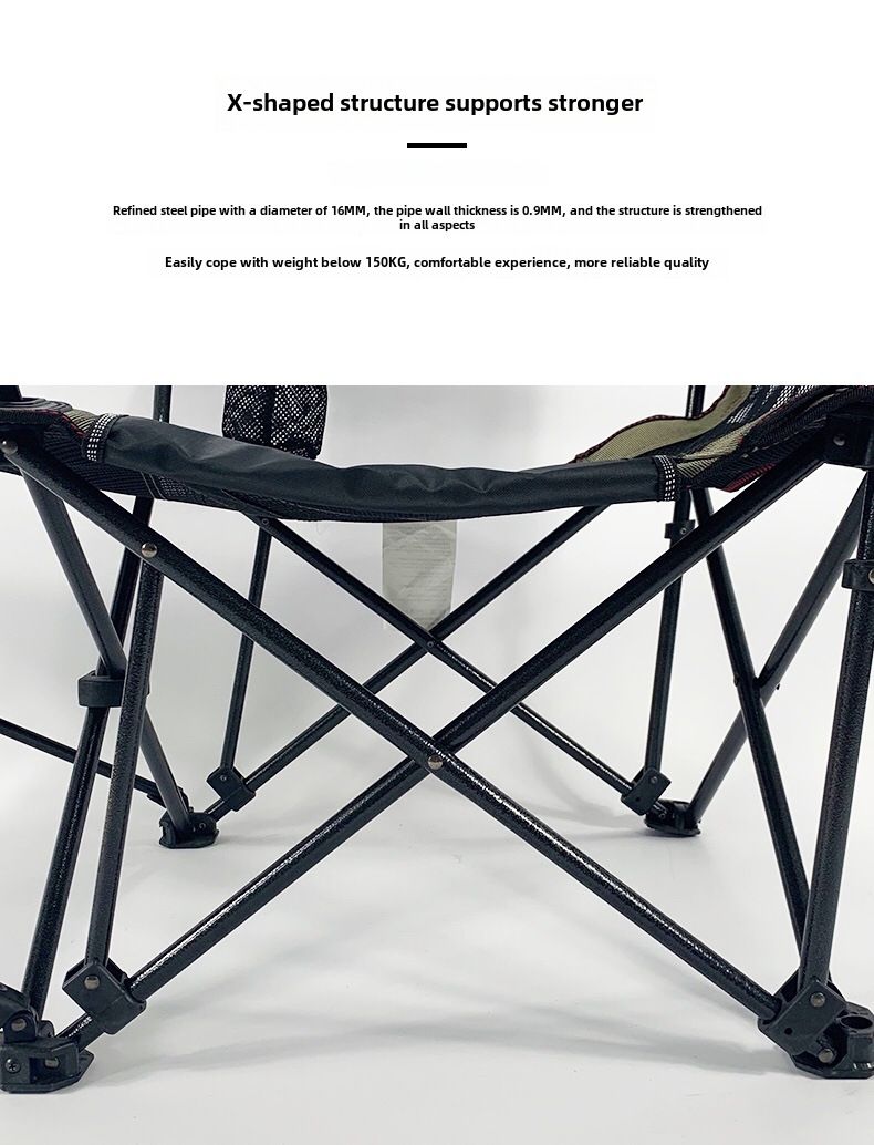 Εξωτερική κάμπινγκ πτυσσόμενη καρέκλα φωτισμού φορητό μπάρμπεκιου κάμπινγκ αυτο-οδήγηση ψαρέματος κάμπινγκ καρέκλα αναψυχής μεσημεριανό κάθισμα ανακλινόμενος_voghion.com