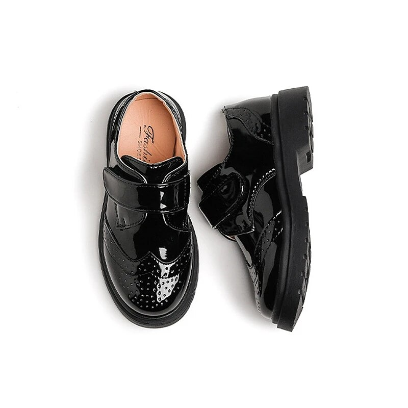 SHLIANG Mode Jungen Schwarze Lederschuhe Weiche Leistung Frühling Herbst Neue Britische Stil Weiche Halbschuhe Schwarz für Uniform Kinder SA126_voghion.com