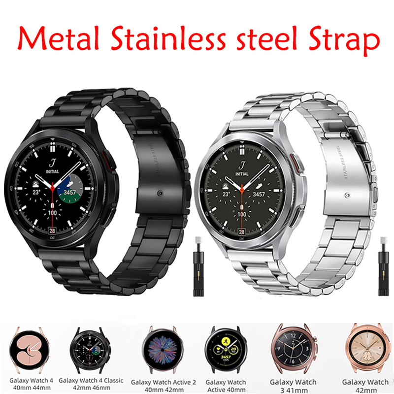 Curea metalică de 20 mm și 22 mm pentru Samsung Galaxy Watch 5/4 40 mm, brățară din oțel inoxidabil, Galaxy Watch 4 Classic 46 42 mm/5 Pro 45 mm_voghion.com