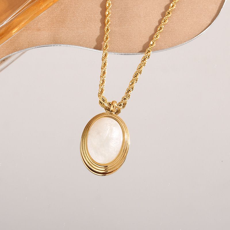 Collana Meichen in Fritillaria bianca naturale francese per donna, con un tocco di lusso leggero e di alta qualità, colletto resistente allo sbiadimento._voghion.com