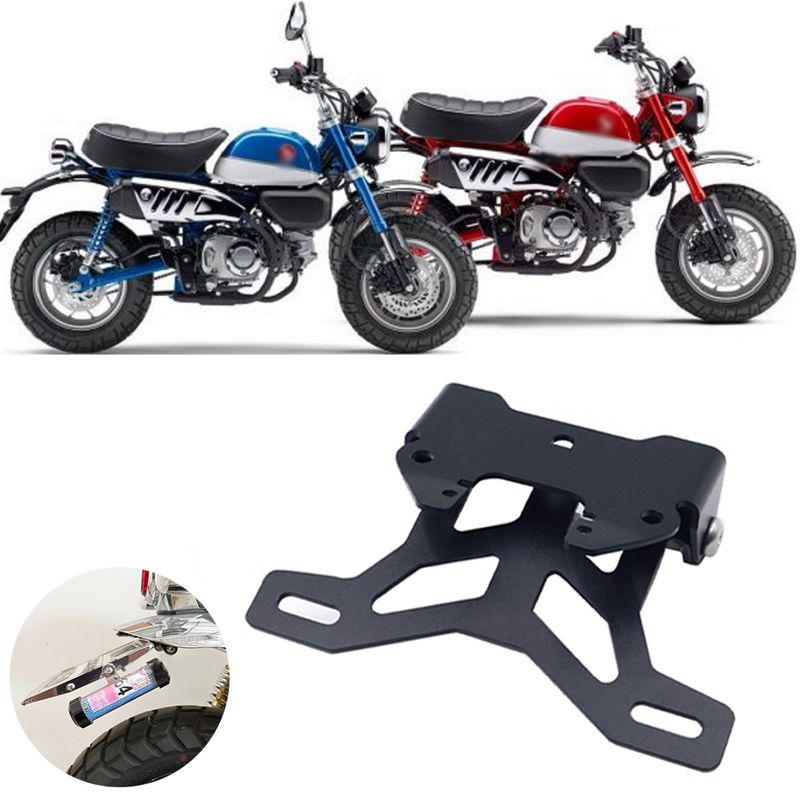 Für Monkey 125 Monkey125 2018-2022 Motorrad-Kennzeichenhalterung Motorrad-Kotflügel-Ordnungs-Rücklicht-Rack_voghion.com