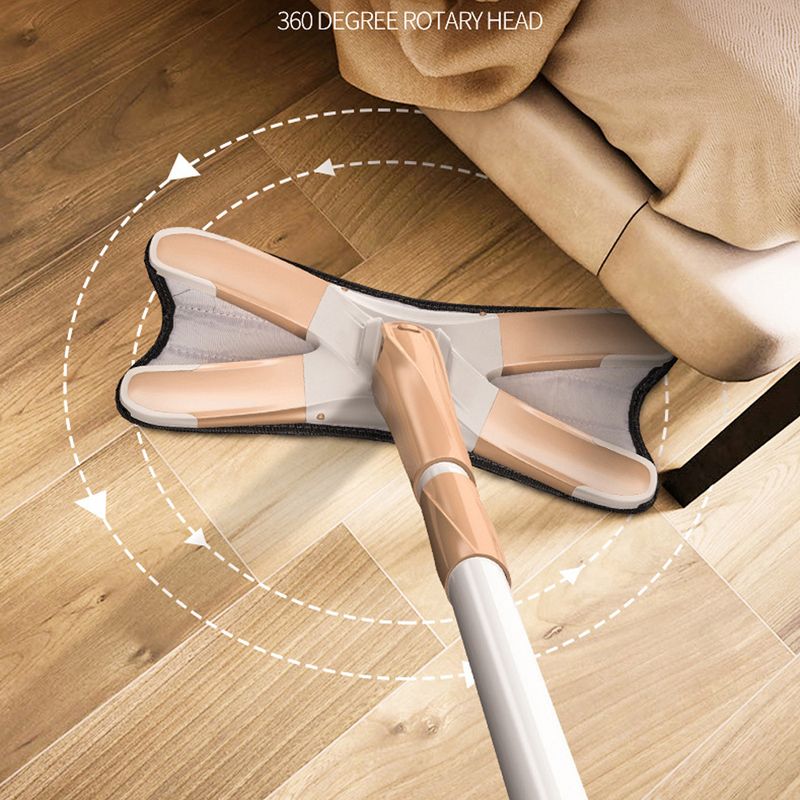 Mocio per pavimenti X-type Mocio piatto a 360 gradi Strumenti per la pulizia domestica con lavaggio a mani libere con cuscinetti in microfibra riutilizzabili Mocio pigro Mocio strizzato_voghion.com