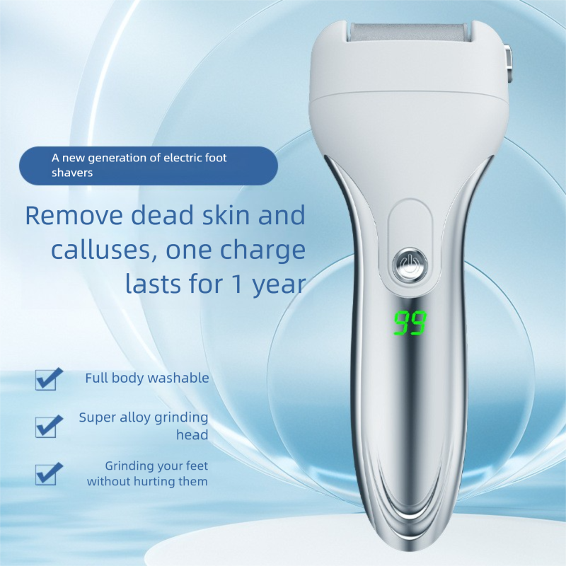 Smart USB Rechargeable File Callus Remover Electric Washable Foot Care Device With Digital Display_voghion.com
