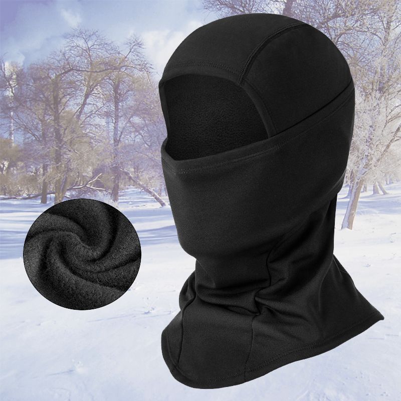 Solid Color Cover Elastic Mask Electric Riding Dustproof Head Cover Bandit Hat Integrated Warm_voghion.com