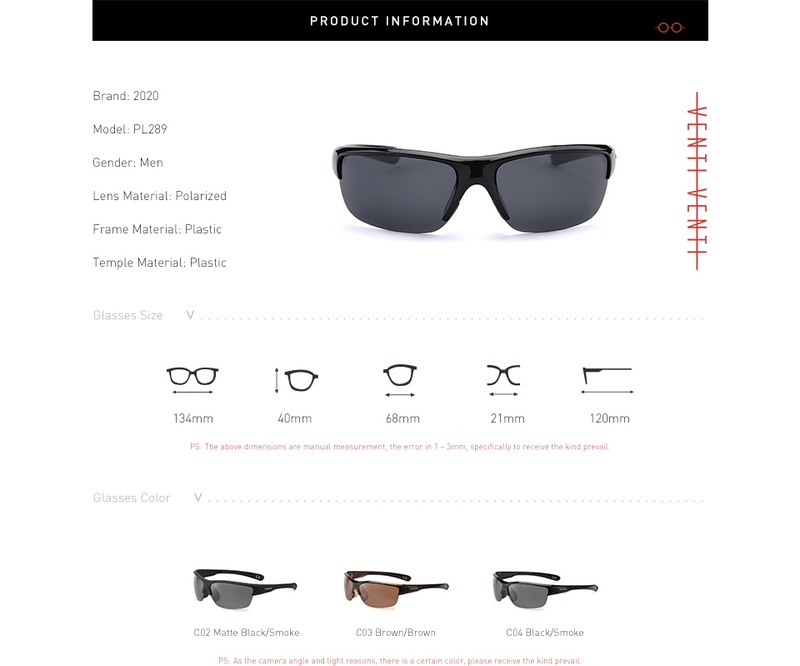 20/20 marke Design Klassische Schwarz Polarisierte Sonnenbrille Männer Vintage Quadratische Linse Sonnenbrille Männlich Fahren Brillen Gafas_voghion.com