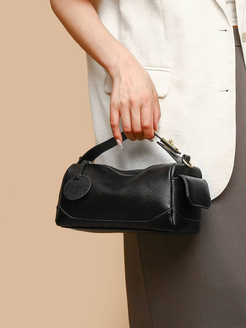 Neue Damentasche 2024: Schlichte modische Handtasche mit großer Kapazität und einfarbiger Litschi-Textur, Umhängetasche_voghion.com