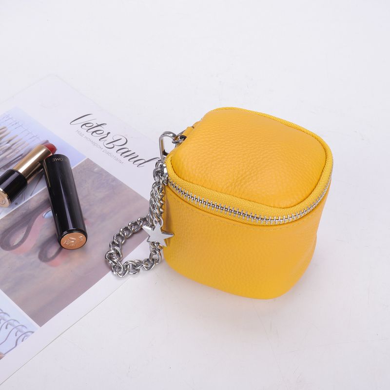 New Multifunctional Leather Makeup Lipstick Cushion Women's Purse Handheld Coin Personalized Storage Bag_voghion.com