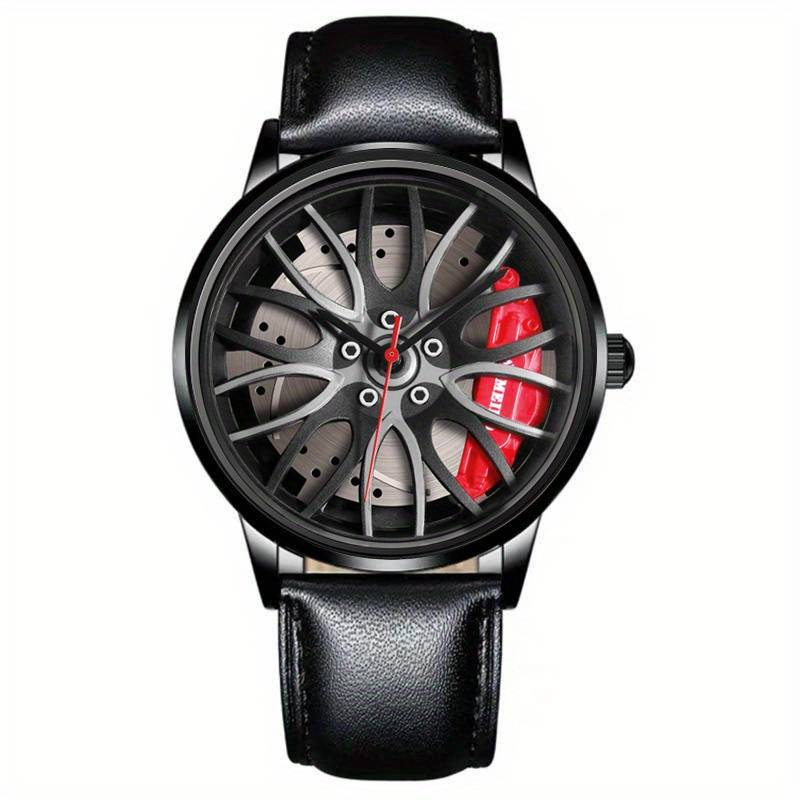 Men's Skeleton Dial Watch - Stainless Steel Analog Quartz Watch For Men, Round Minimalist Wristwatch With Date Window, Waterproof Casual Dress Watch_voghion.com