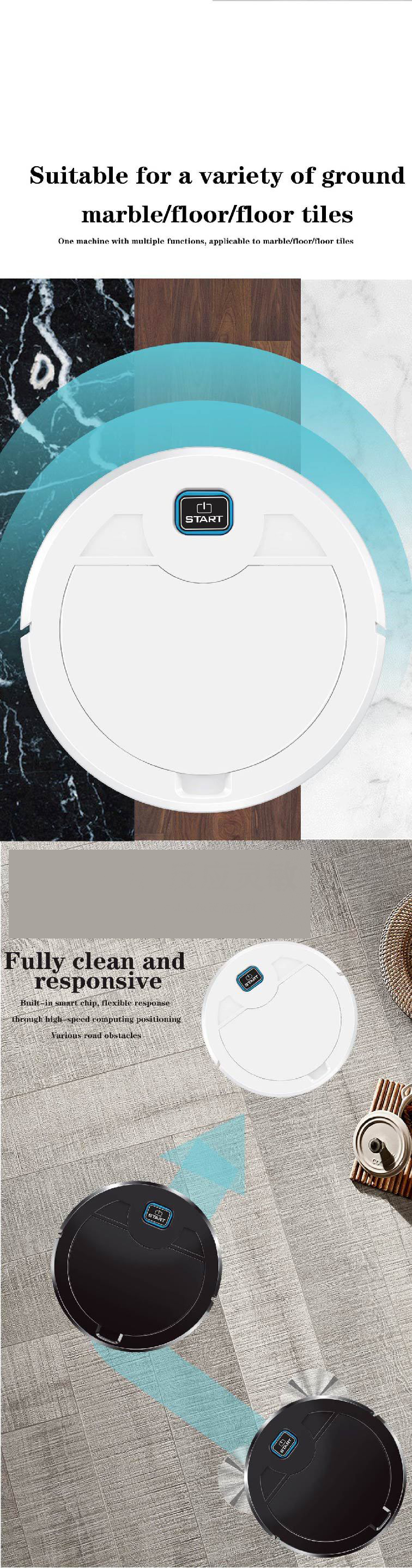 3in1 Intelligent Sweeping Robot Household Sweeping Machine Sweeping UV Wireless Vacuum Cleaner_voghion.com