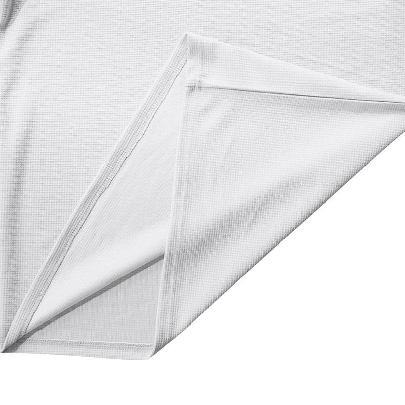 Waffle Herren Sommer Casual Tethered Henry Kurzarm Shorts Anzug_voghion.com