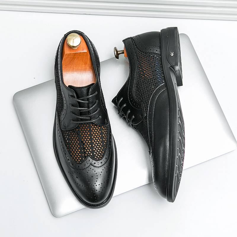 Fashionable Oxford Gentlemen's Formal Men's Shoes, Comfortable Social Men's Shoes_voghion.com