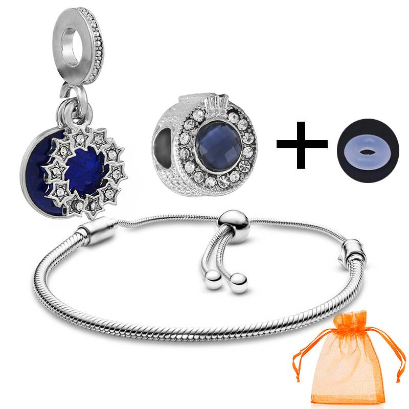 Charm Bracelets Luxury Accessories Diy Blue Diamond Star Accessories With Adjustable Length Basic Chain_voghion.com